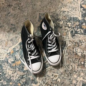 Black high top converse